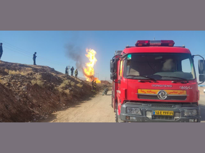 حضور به موقع آتش نشانی در حادثه محور سراب نیلوفر