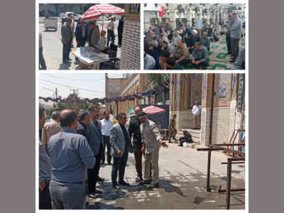 حضور مهندس مرادی شهردار کرمانشاه و دیگر مدیران شهرداری در نماز جمعه امروز کرمانشاه و مراسم گرامیداشت سالروز شهادت آیت اله محمدی عراقی