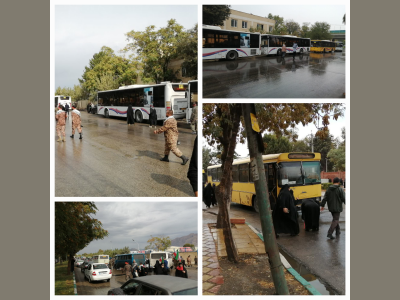 جابجایی بیش از ۱۵ هزار نفر از «جانفدایان» سطح شهرستان کرمانشاه توسط ناوگان سازمان مدیریت حملونقل مسافر شهرداری کرمانشاه
